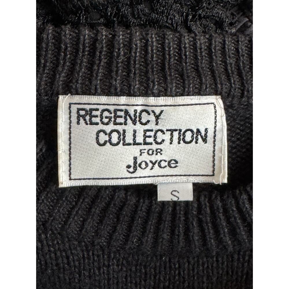 Vintage Pearl Star Sweater Black White Graphic Knit 80s Glam Statement Old Money - Picture 5 of 11